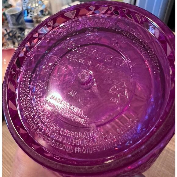 Starbucks Jeweled Pink Taffy Iridescent Tumbler 2021 Venti 24 oz Cold Cup - Picture 8 of 9
